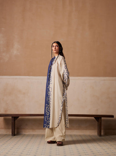Chloe Dress-Indigo-Ivory Spiral