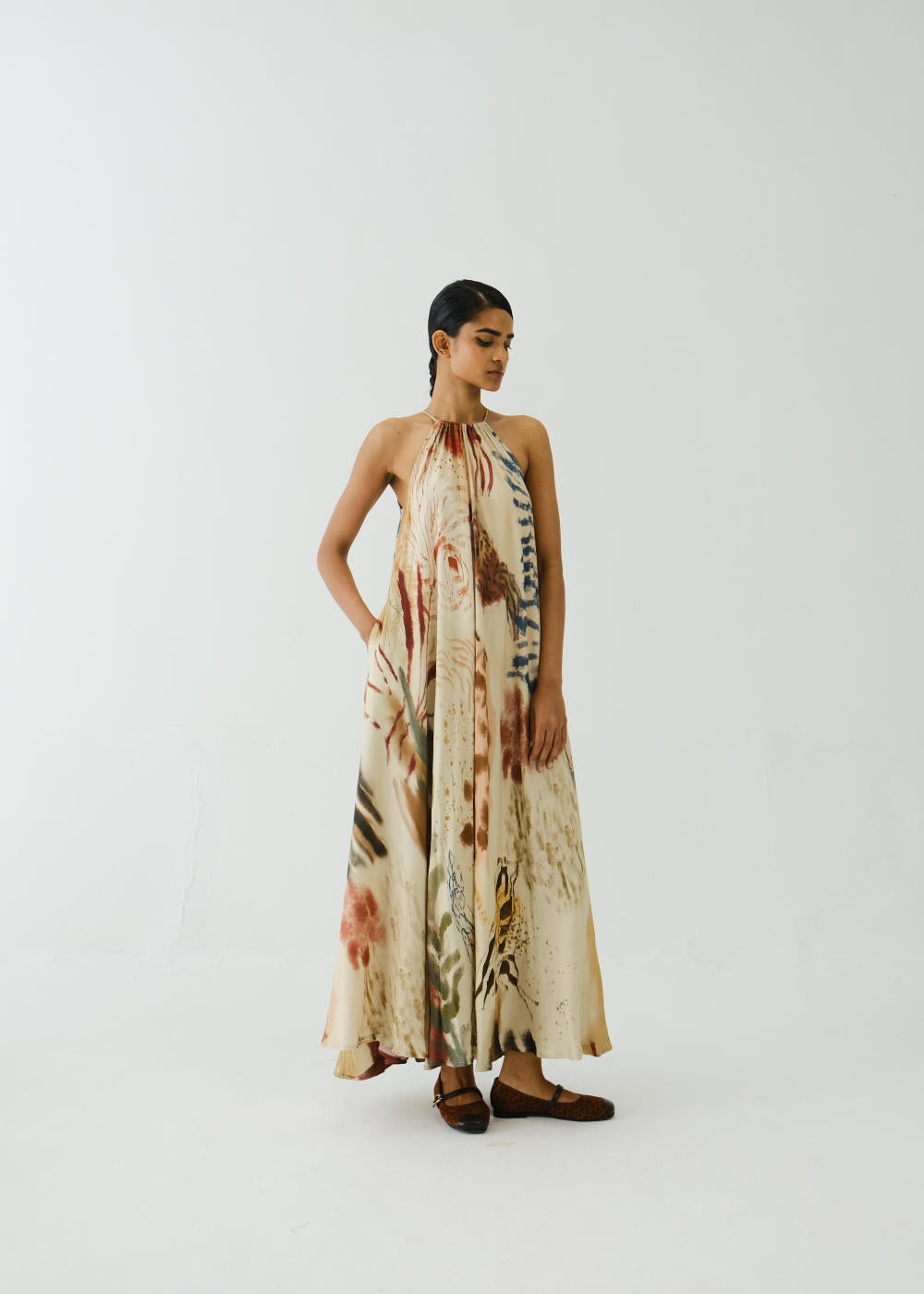 Circle Long Dress-Abstract