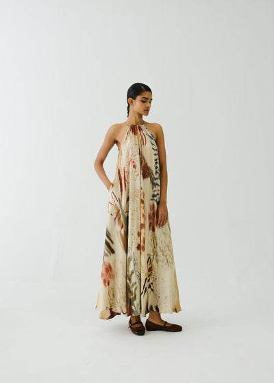 Circle Long Dress-Abstract