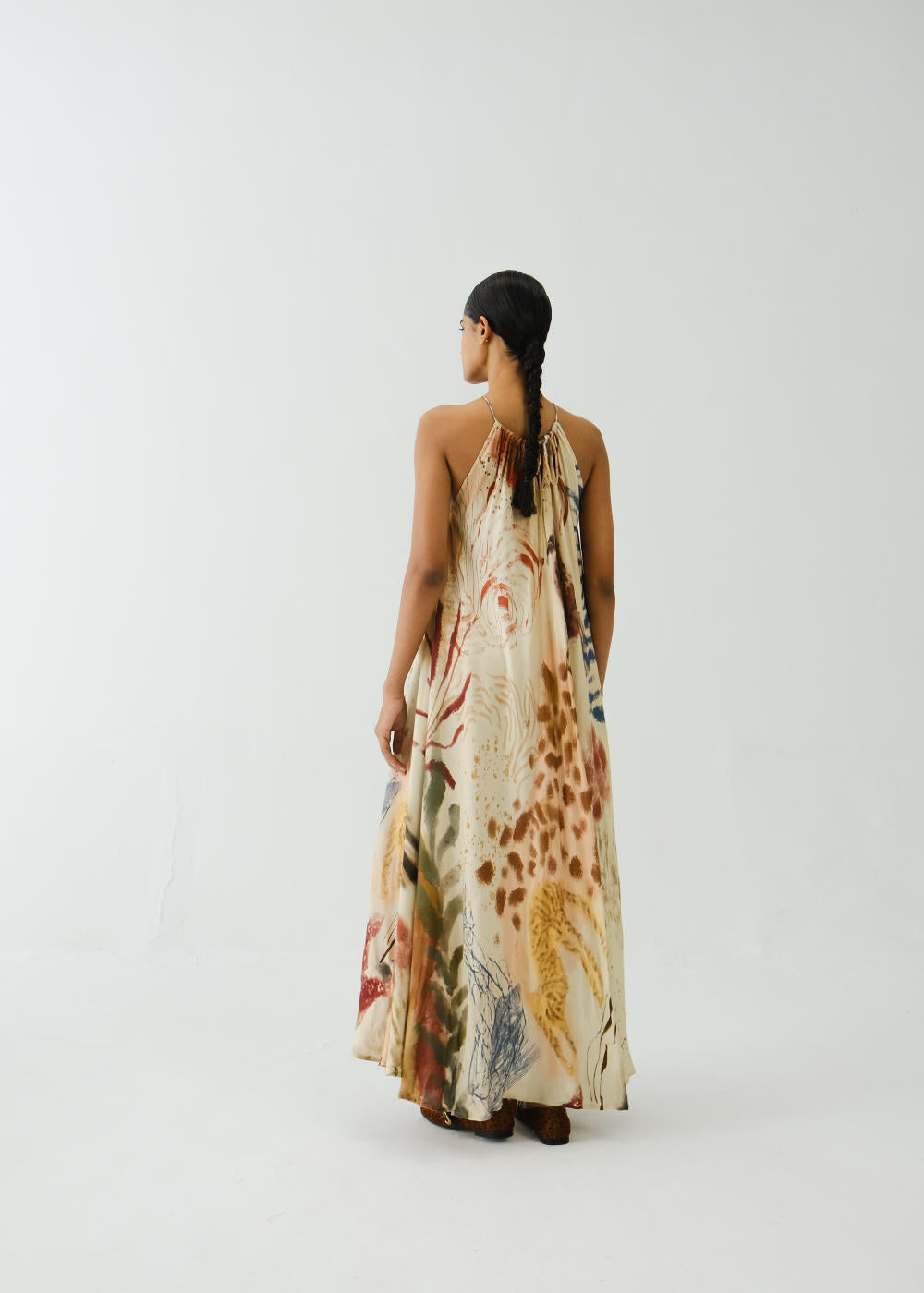 Circle Long Dress-Abstract