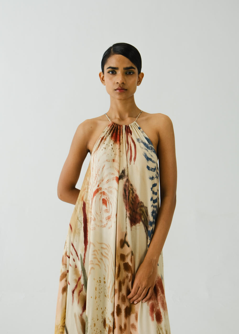 Circle Long Dress-Abstract