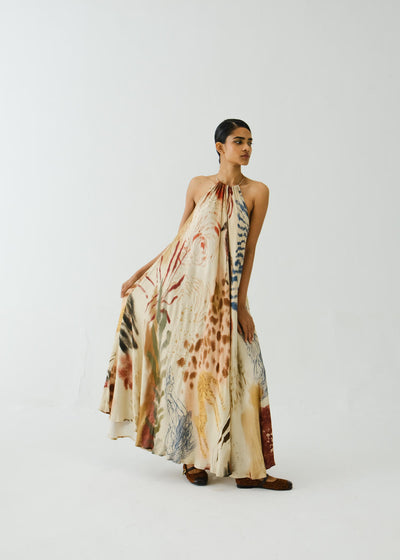 Circle Long Dress-Abstract
