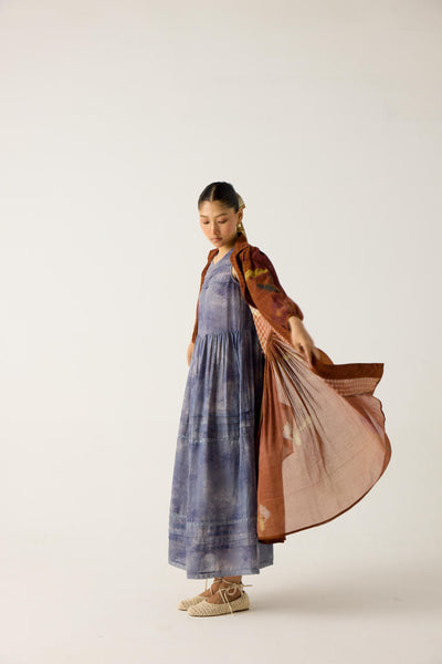 CLASSIC BUTTON DOWN DRESS +SLEEVELESS DRESS-(FOLIAGE + INDIGO)