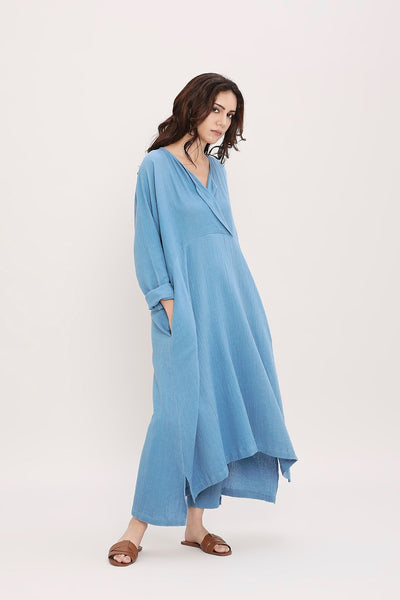 Coco Blue Kaftan Tunic Set (2 PCS)