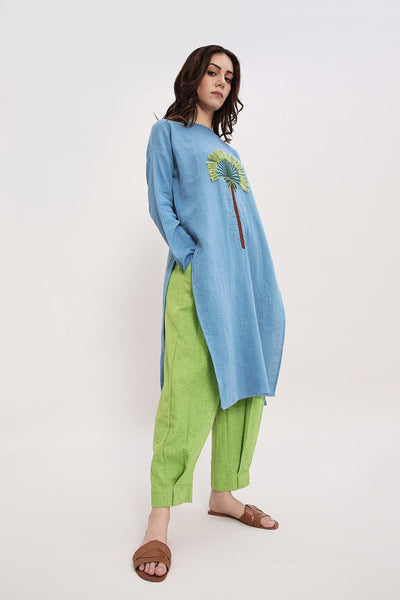 Coco Blue & Green Embroidered Set (2 PCS)