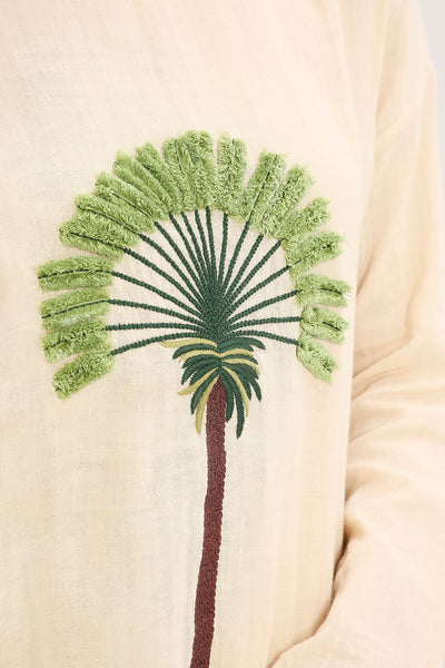 Coco Cream Embroidered Tunic