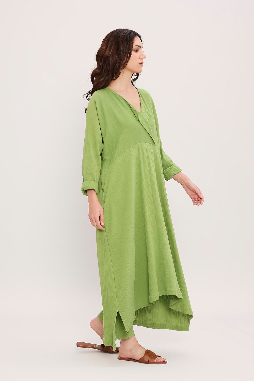 Coco Green Kaftan Tunic Set (2 PCS)