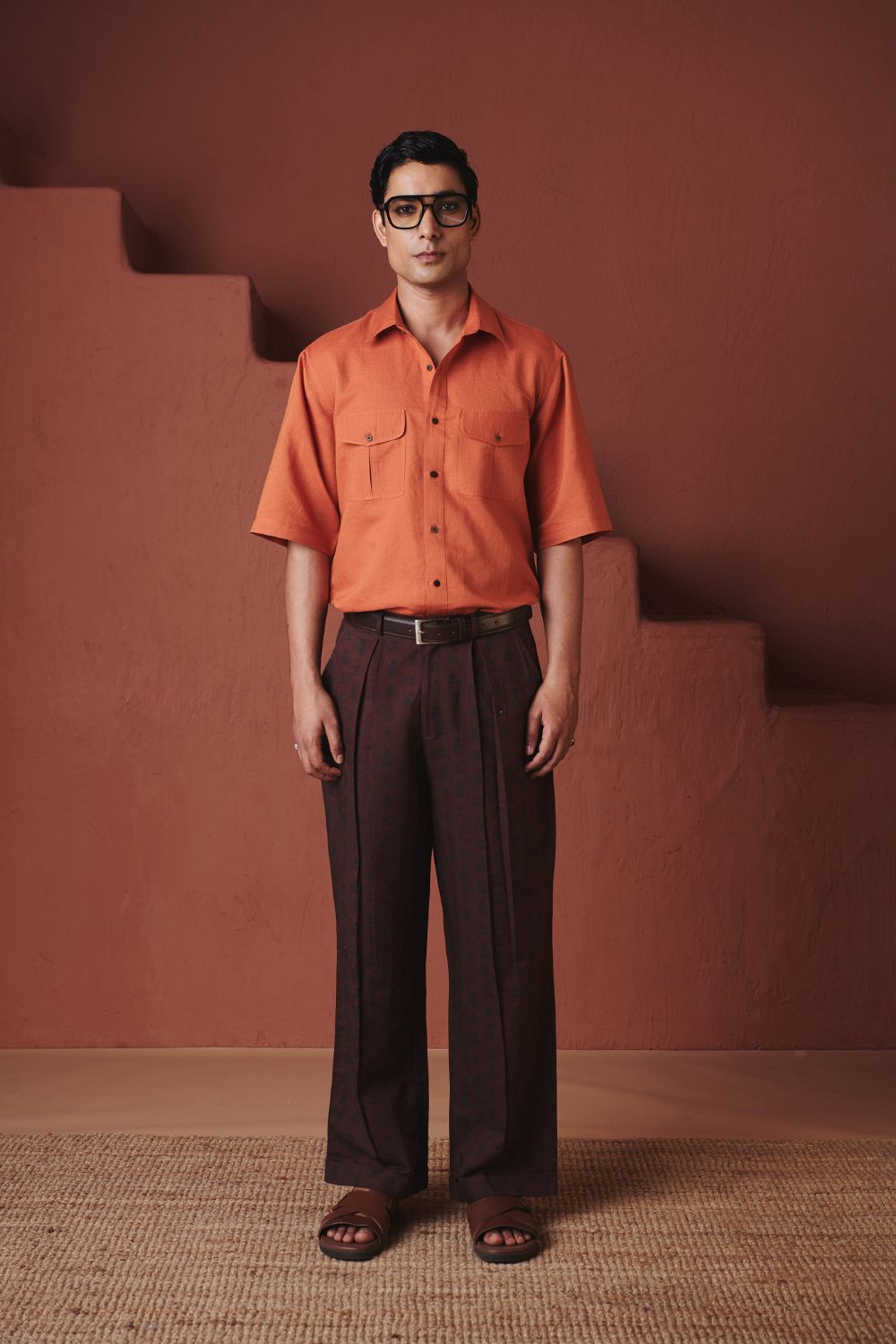Coffee Buta Co Linen Men's Baggy Pants