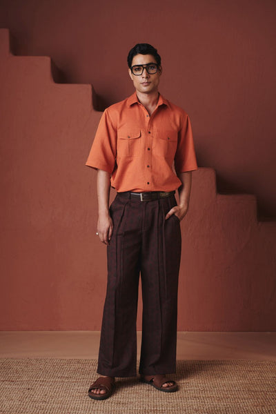 Coffee Buta Co Linen Men's Baggy Pants