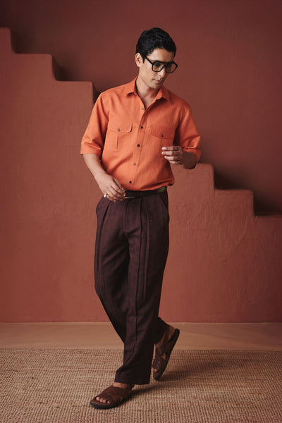 Coffee Buta Co Linen Men's Baggy Pants