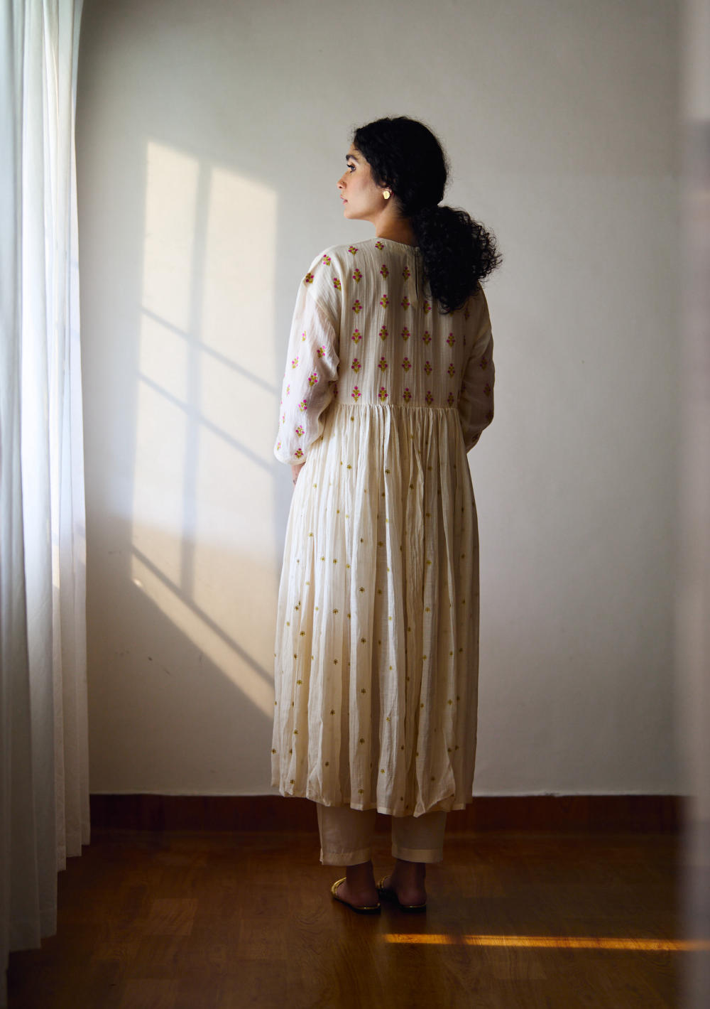 Coral vine kurta set