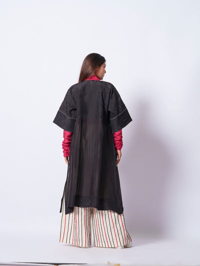 Cord Pants-Ivory + Black + Red