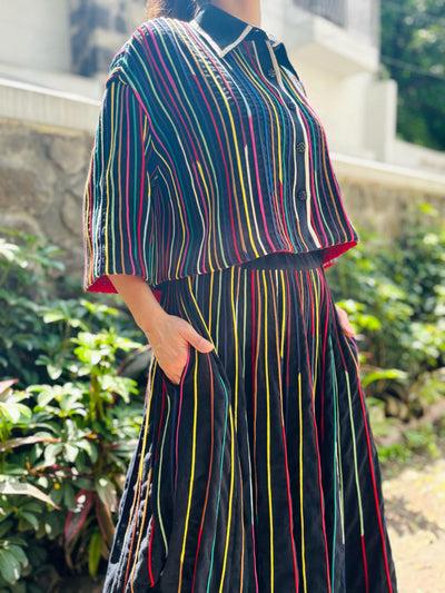 Cord Skirt + Cord Shrey Shirt