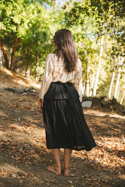 Crow Feather Skirt Tie Up Frill