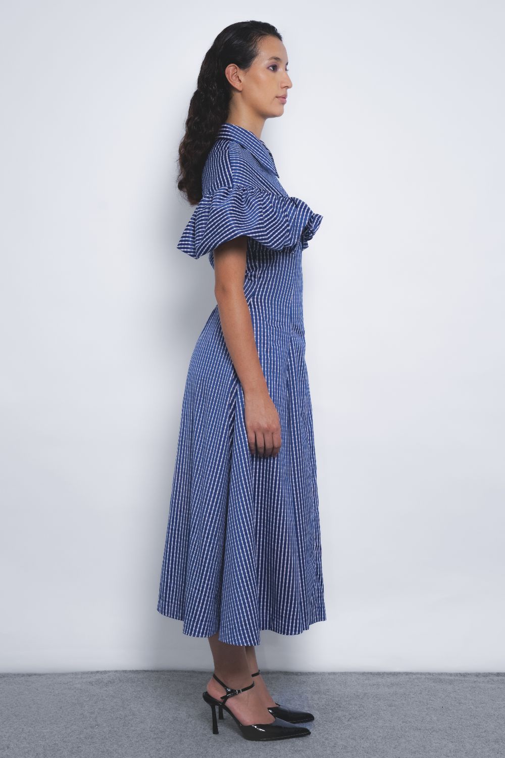 Cumulus Dress - Blue and White Checkered