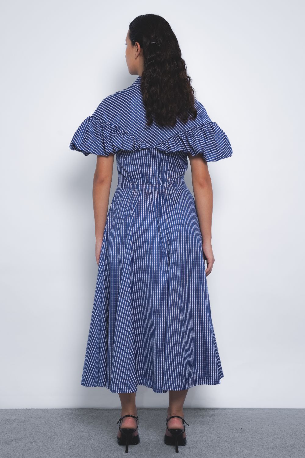Cumulus Dress - Blue and White Checkered