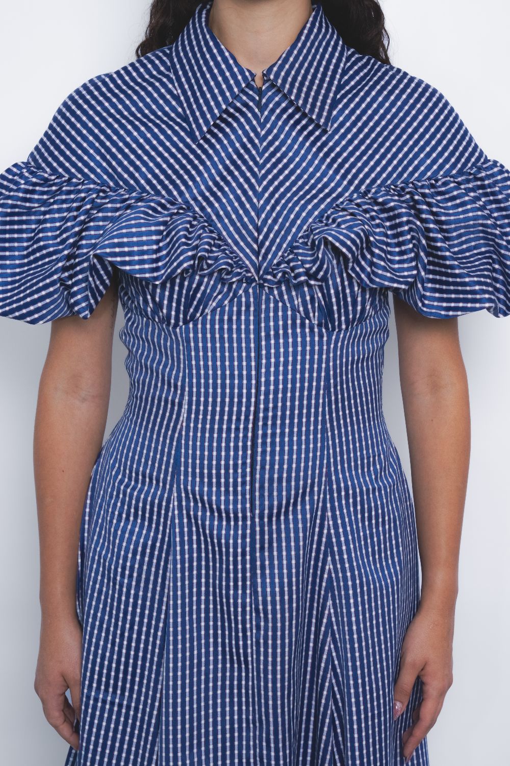 Cumulus Dress - Blue and White Checkered