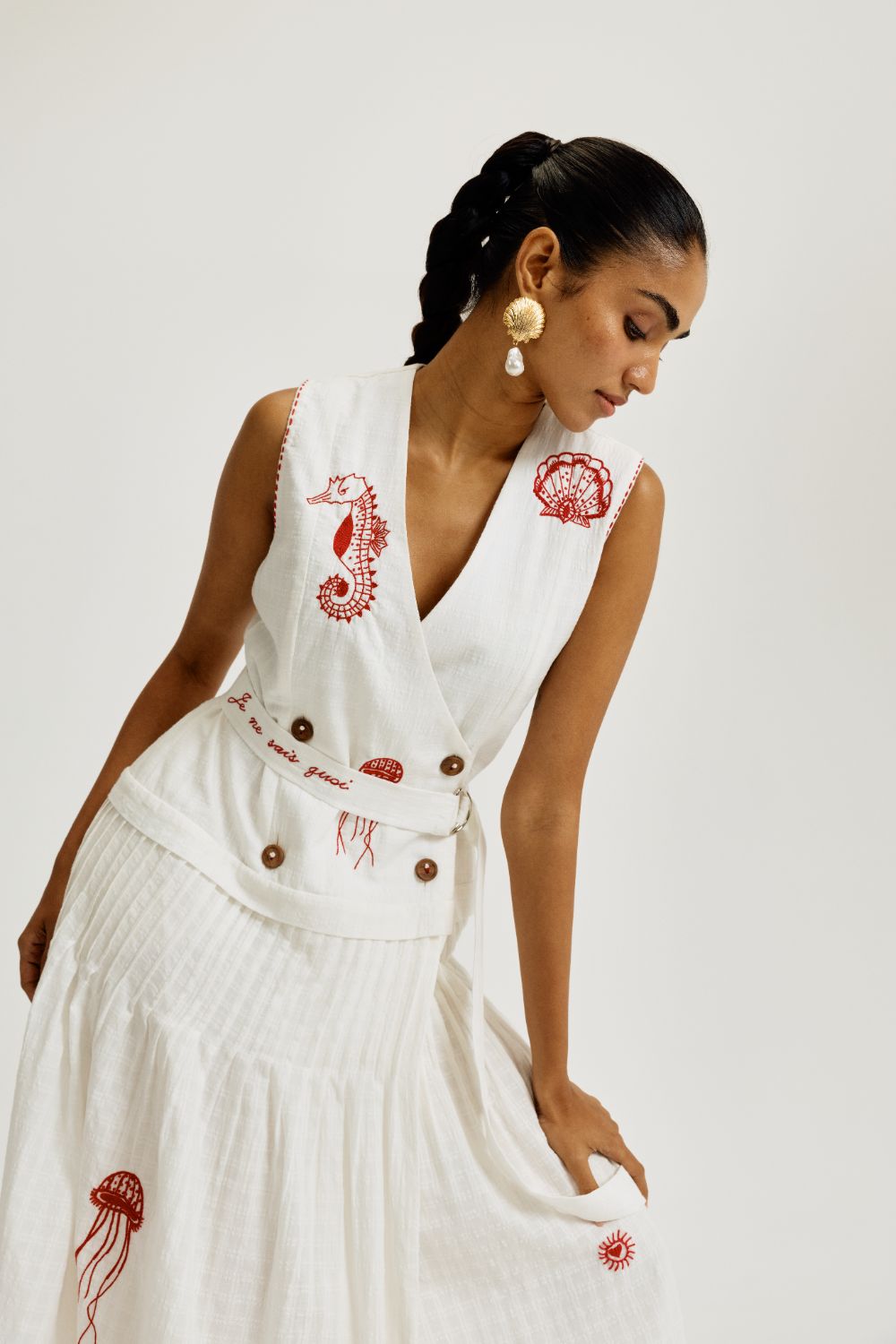 Zena Handwoven Blazer Dress