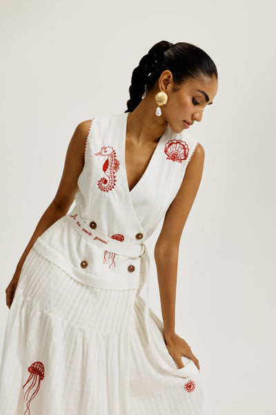 Zena Handwoven Blazer Dress