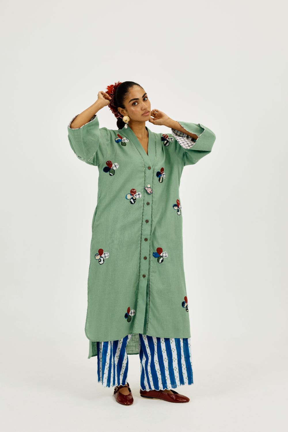 Emi Long Tunic- with bird charm