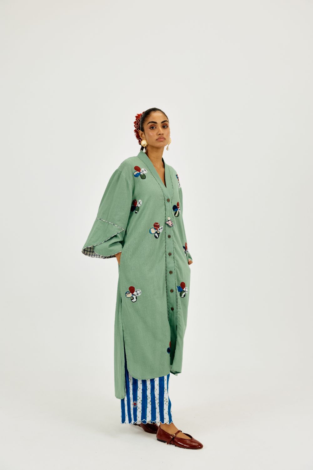 Emi Long Tunic- with bird charm