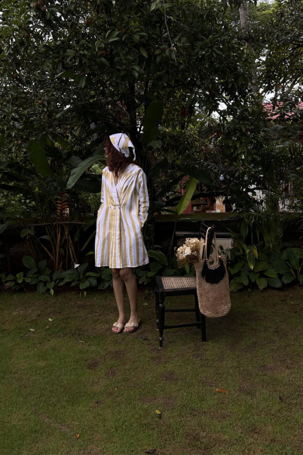Florence Dress-Yellow Stripes