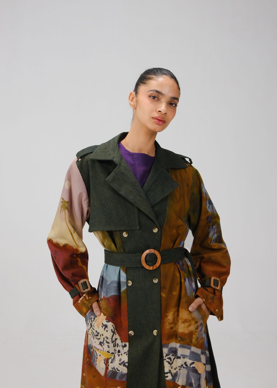 DENIM TRENCH SET-Lakeside