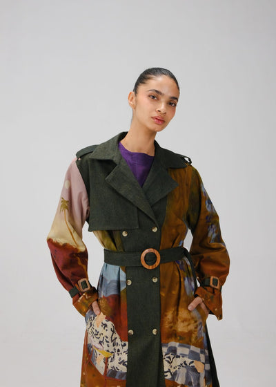 DENIM TRENCH SET-Lakeside