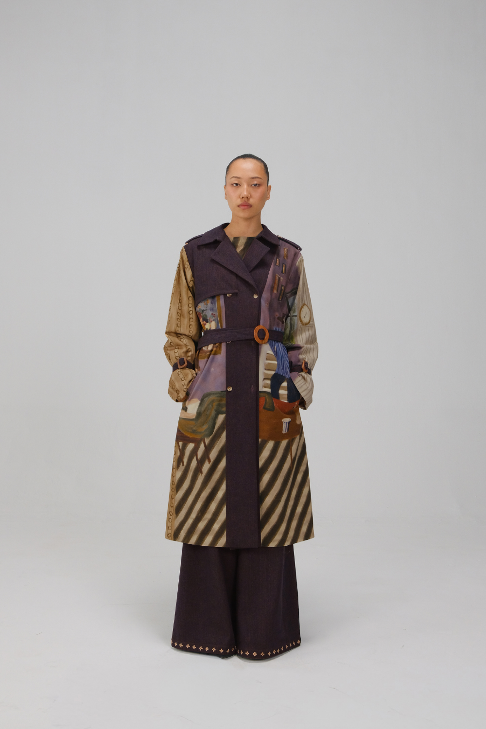 DENIM TRENCH SET-Living Room