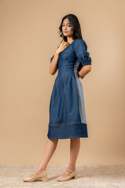 Isabelle Upcycled Denim Dress