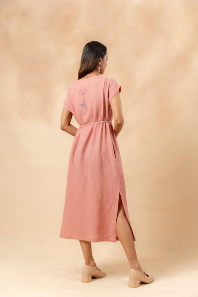 Erna Organic Cotton Dress With Waist Belt