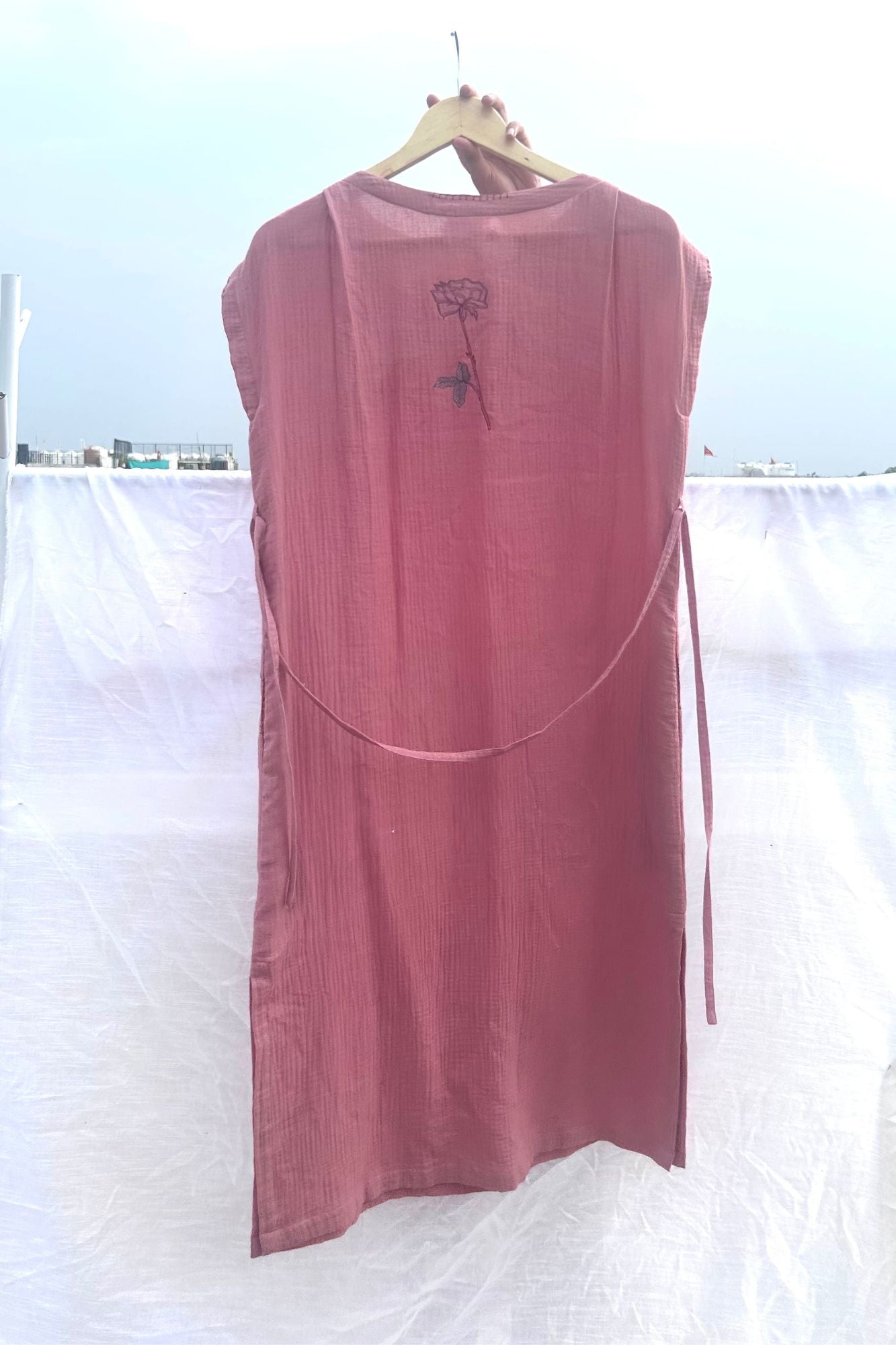 Erna Organic Cotton Dress With Waist Belt
