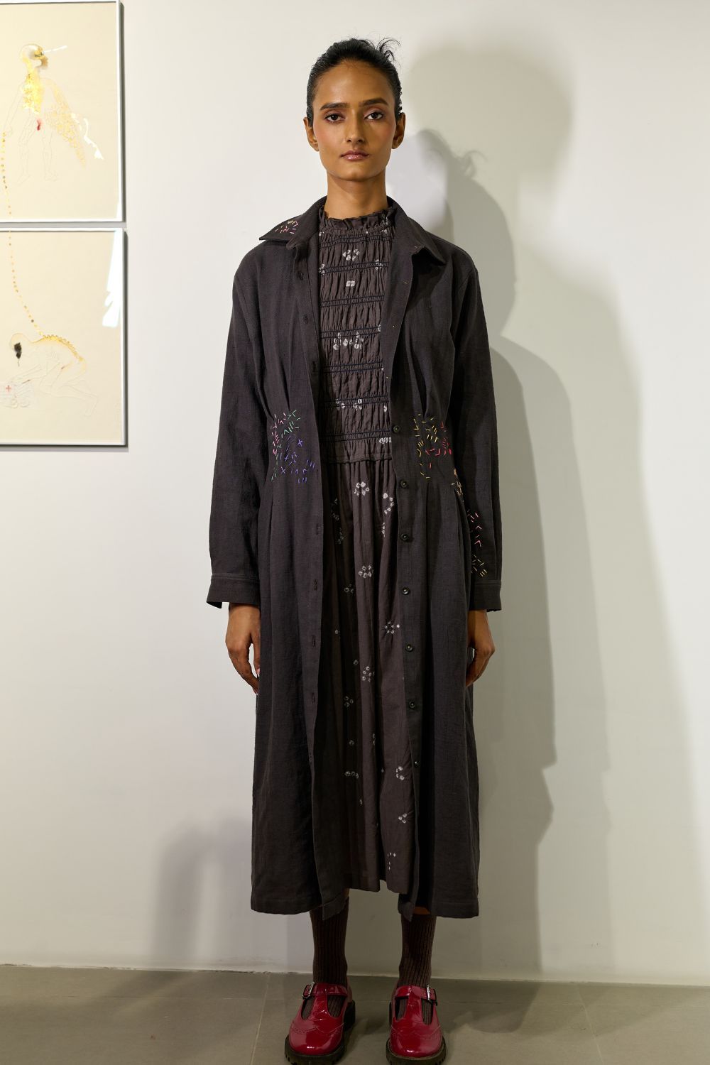 CECILE EMBROIDERED DRESS