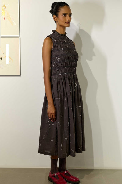 MIDSUMMER BANDHANI SMOCKED DRESS