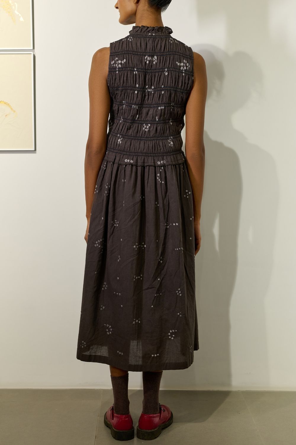 MIDSUMMER BANDHANI SMOCKED DRESS