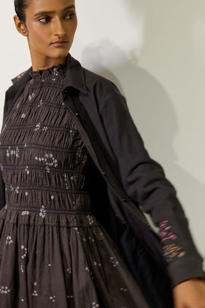 MIDSUMMER BANDHANI SMOCKED DRESS