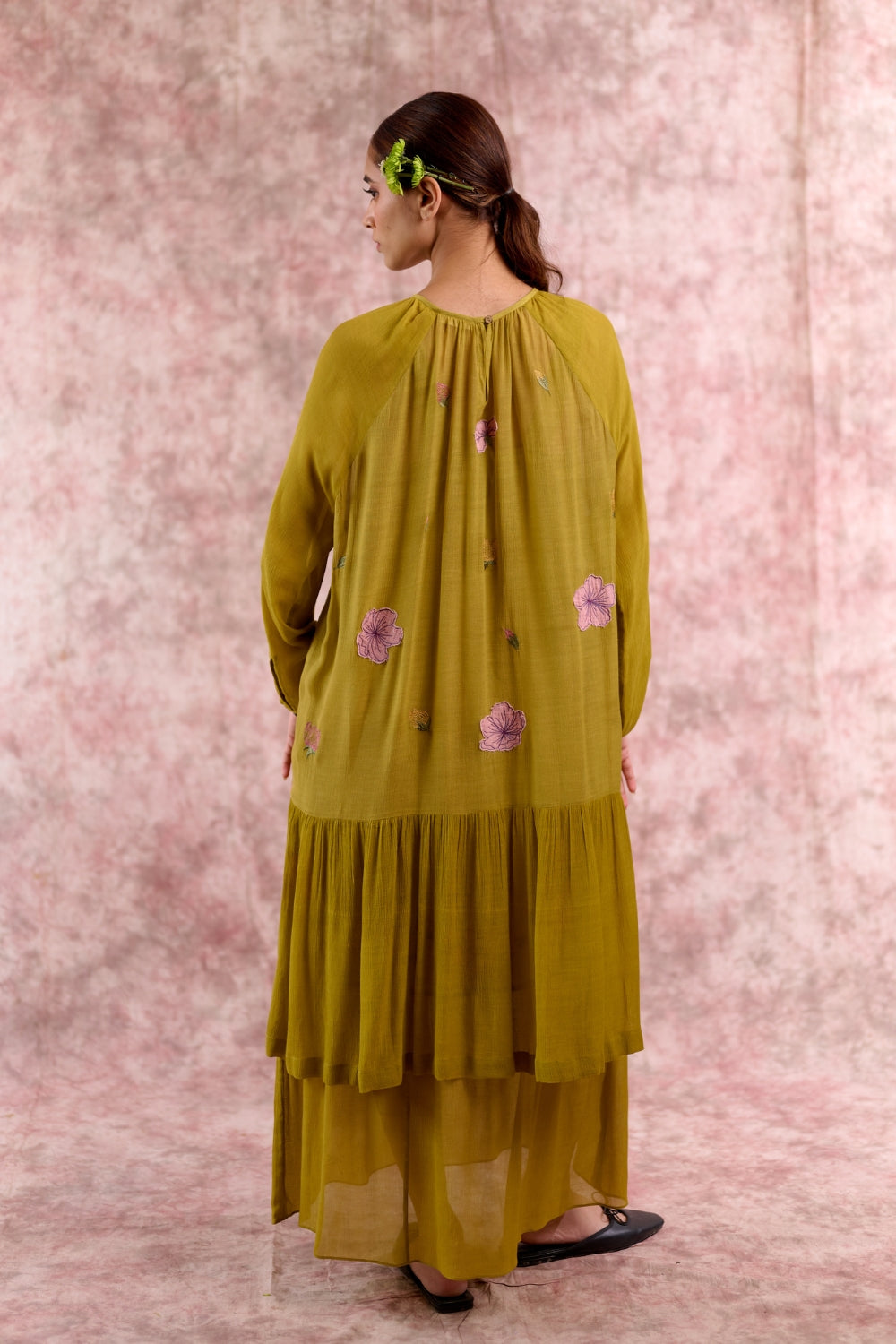 Twig embroidered dress