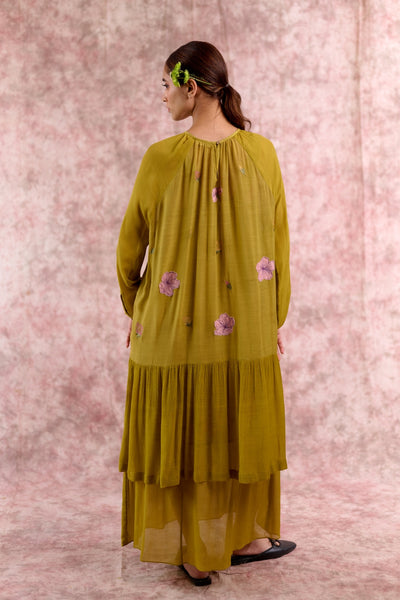 Twig embroidered dress