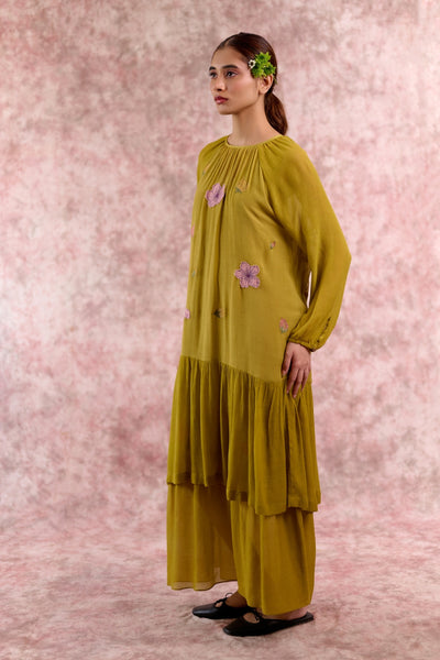 Twig embroidered dress