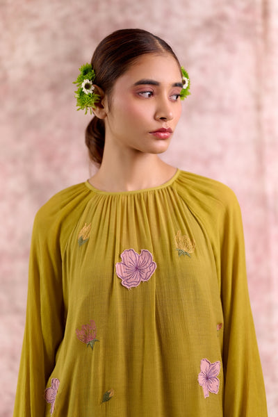 Twig embroidered dress