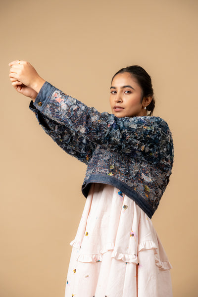 June denim textured jacket
