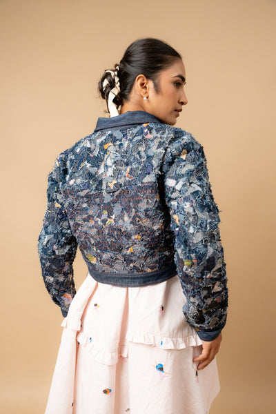 June denim textured jacket