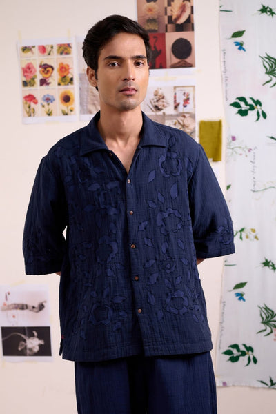 FLORIQUE NAVY SHIRT