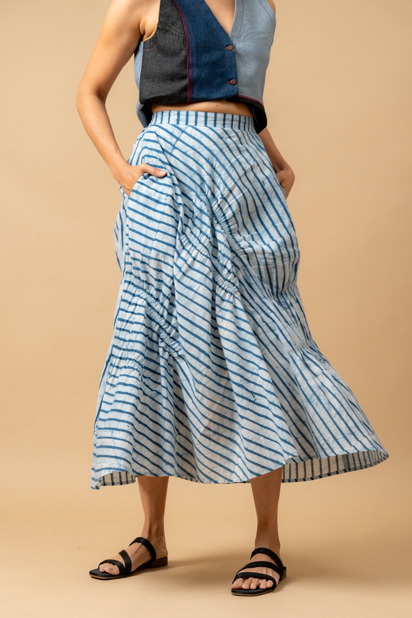 Lizzy batik stripes skirt