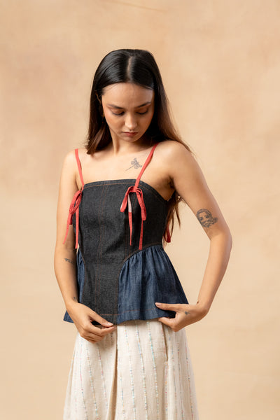 Sunhat Spell Denim Top