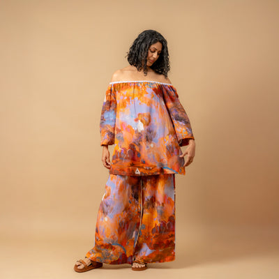 Firefly flicker printed top