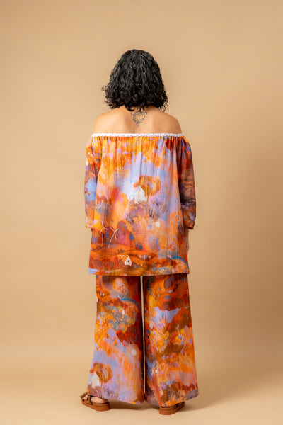 Firefly flicker printed top