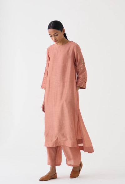 Ambily Old Rose Kurta Set