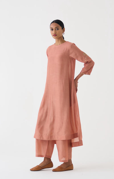 Ambily Old Rose Kurta Set