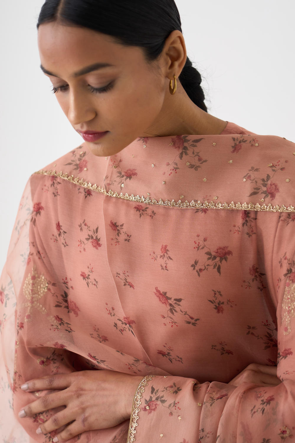 Chintz D-2 Old Rose Dupatta